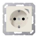 Jung HOME BT A 1521 SE Wandcontactdoos met randaarde Energy Wit