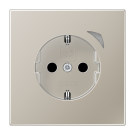 Jung HOME BT ES 1521 S-L Wandcontactdoos met randaarde Edelstaal