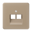 Jung CD 569-2 UA GB Afdekking voor IAE/UAE-aansluitdozen 2 x 8-pole Goud-brons