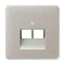 Jung CD 569-2 UA PT Afdekking voor IAE/UAE-aansluitdozen 2 x 8-pole Platina