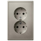 Jung ES 5015-L 2-voudige wandcontactdoos met randaarde