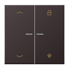 Jung FM AL 1701 P D eNet taster Universeel 1-voudig met pijlsymbolen Dark (gelakt aluminium)