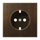 Jung ME 1520 PL AT Afdekking voor wandcontactdoos met randaarde LS range Messing antiek