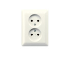 Jung AS 5010 U 2-voudige wandcontactdoos zonder beschermingscontact 16A 250V Voor enkele inbouwdoos Wit