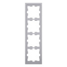 Schneider Electric Merten MTN4040-6536 Systeem Design D-Life 4-voudig afdekraam RVS look 