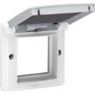 Niko 700-85000 Aanpaskader met klapdeksel voor 45x45mm-functies in in spuitwaterdichte montagedozen Grij