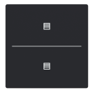 Busch Jaeger LFJT/A.2.63.11-885 Future Linear Afdekking 2-voudig wip voor keypad met symbool “Jaloezie" Zwart mat 