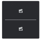 Busch Jaeger LFST/A.2.63.11-885 Future Linear Afdekking 2-voudig wip voor keypad met symbool “Scene" Zwart mat
