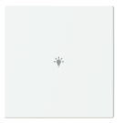 Busch Jaeger LFBT/A.1.63.11-884 Future Linear Afdekking 1-voudig voor keypad met symbool “Verlichting” Studiowit mat