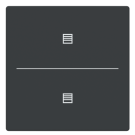 Busch Jaeger LFJT/A.2.63.11-81 Future Linear Afdekking 2-voudig wip voor keypad met symbool “Jaloezie" Antraciet