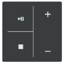 Busch Jaeger LFMW/A.4.63.11-81 Future Linear Afdekking 4-voudig wip voor keypad met symbool “Muziek sturing" Antraciet