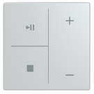Busch Jaeger LFMW/A.4.63.11-83 Future Linear Afdekking 4-voudig wip voor keypad met symbool “Muziek sturing" Aluzilver