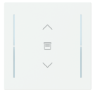 Busch Jaeger LFJW/A.1.70.11-44M Busch-art linearAfdekking 1-voudig wip voor keypad met symbool “Jaloezie" Studiowit mat