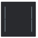 Busch Jaeger LFW/A.1.70.11-45M Busch-art linear Afdekking 1-voudig voor keypad Zwart mat