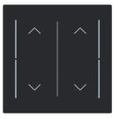Busch Jaeger LFAW/A.2.70.11-45M Busch-art linear Afdekking 2-voudig wip voor keypad met symbool “omhoog omlaag" Zwart mat