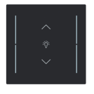Busch Jaeger LFDW/A.1.70.11-45M Busch-art linear Afdekking 1-voudig wip voor keypad met symbool “dimmen" Zwart mat