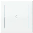 Busch Jaeger LFB/A.1.70.11-44G Busch-art linear Afdekking 1-voudig voor keypad met symbool “Verlichting” Studiowit