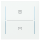 Busch Jaeger LFJT/A.2.70.11-44G Busch-art linear Afdekking 2-voudig wip voor keypad met symbool “dimmen" Studio wit