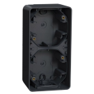 Schneider Electric Merten MUR37912 Mureva Styl Opbouwbehuizing 2-voudig Verticaal Antraciet