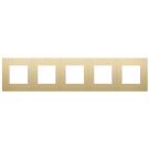 Niko 227-76005 Vijfvoudige afdekraam 71 mm centerafstand Pure alu gold brushed