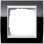  0211733 Event Clear Afdekraam 1-voudig Zwart met overgangsafdekplaat Zuiver wit glanzend