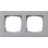 Gira 0212255 Afdekraam vlakke inbouw E2 2-voudig Kleur aluminium