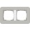 Gira 0212412 Afdekraam E3 2-voudig Grijs Soft-Touch met draagframe zuiver wit glanzend