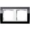 Gira 0212733 Event Clear Afdekraam 2-voudig Zwart met overgangsafdekplaat Zuiver wit glanzend