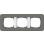 Gira 0213413 Afdekraam E3 3-voudig Donkergrijs Soft-Touch met draagframe zuiver wit glanzend