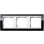 Gira 0213733 Event Clear Afdekraam 3-voudig Zwart met overgangsafdekplaat Zuiver wit glanzend