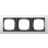 Gira 0213808 Afdekraam 3-voudig Zuiver wit glanzend met overgangsafdekplaat Antraciet