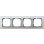 Gira 021450 Event Opaque Afdekraam 4-voudig Wit met overgangsafdekraam Aluminium