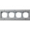 Gira 021465 TX_44 Afdekraam 4-voudig breukvast met afdichtflens enkelvoudig kleur Aluminium