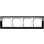 Gira 0214733 Event Clear Afdekraam 4-voudig Zwart met overgangsafdekplaat Zuiver wit glanzend