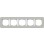 Gira 0215412 Afdekraam E3 5-voudig Grijs Soft-Touch met draagframe zuiver wit glanzend