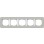 Gira 0215412 Afdekraam E3 5-voudig Grijs Soft-Touch met draagframe zuiver wit glanzend