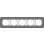 Gira 0215413 Afdekraam E3 5-voudig Donkergrijs Soft-Touch met draagframe zuiver wit glanzend