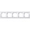Gira 0215723 Event Clear Afdekraam 5-voudig Wit met overgangsafdekplaat Zuiver wit glanzend