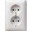 Gira 078303 Systeem 55 Dubbele wandcontactdoos met randaarde 16A 250V Met verhoogde aanraakbeveiliging (Safety Plus) en vaste afdekplaat  Voor enkele inbouwdoos Steekklemmen Zuiver wit glanzend