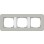 Gira 0213412 Afdekraam E3 3-voudig Grijs Soft-Touch met draagframe zuiver wit glanzend
