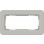 Gira 1002412 Afdekraam E3 Tweevoudig zonder middenstijl Grijs Soft-Touch met draagframe zuiver wit glanzend