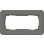 Gira 1002413 Afdekraam E3 Tweevoudig zonder middenstijl Donkergrijs Soft-Touch met draagframe zuiver wit glanzend