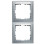 Berker 10129959 S.1 Afdekraam met tekstveld 2-voudig, Verticaal aluminium mat