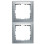 Berker 10129959 S.1 Afdekraam met tekstveld 2-voudig, Verticaal aluminium mat