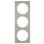 Berker 10132214 R.3 Afdekraam 3-voudig Edelstaal met Polarwitte sokkel