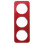Berker 10132349 R.1 Afdekraam 3-voudig Acryl Rood met Polarwitte sokkel