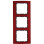 Berker 10133012 B.3 Afdekraam 3-voudig aluminium rood geëloxeerd, binnenring antraciet mat