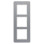 Berker 10136074 Q.7 Afdekraam 3-voudig, Aluminium Gestraald