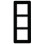 Berker 10136076 Q.7 Afdekraam 3-voudig, Glas Zwart