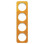 Berker 10142339 R.1 Afdekraam 4-voudig Acryl Oranje met Polarwitte sokkel